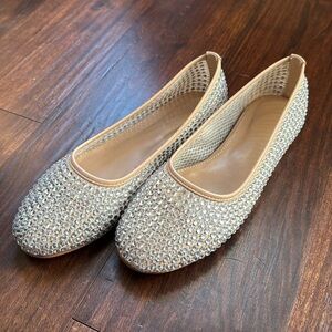 Rhinestone Sparkly Flats Mesh